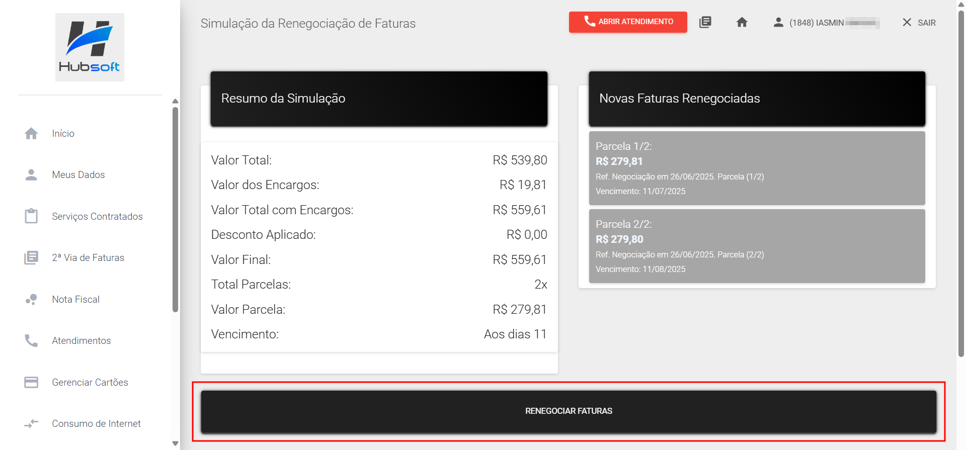 imagem_que_mostra_renegociacao_central_do_assinante_efetivar