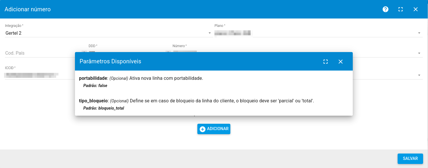 imagem_que_mostra_menu_servicos_do_cliente_adicionar_numero_mvno_eai_telecom_parametros_disponiveis