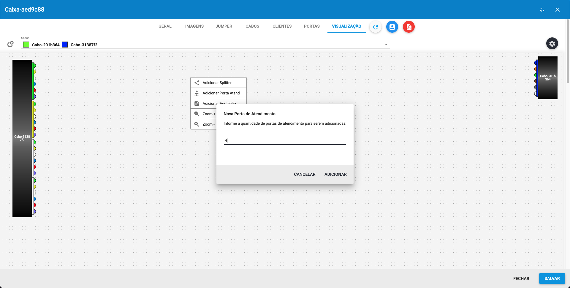 imagem_que_mostra_adicionando_porta_de_atendimento_caixa_optica_numero_de_portas