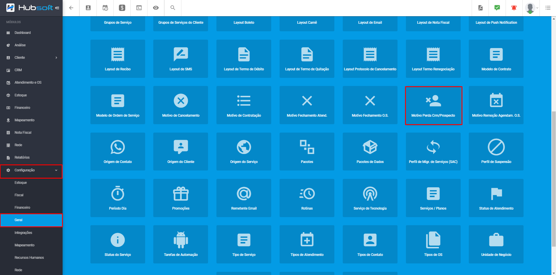 imagem_que_mostra_sistema_configuracao_geral_motivo_perda_crm_prospecto