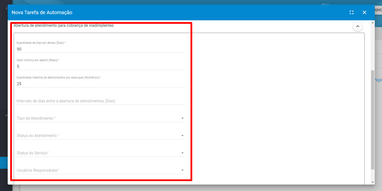 imagem_que_mostra_o_menu_ao_configurar_a_tarefa_de_automação_do_tipo_abertura_de_atendimento_para_cobrança_de_inadimplentes