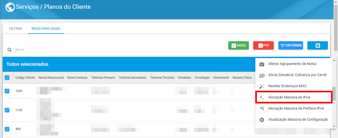 imagem_que_mostra_o_menu_de_ações_alocação_massiva_de_ipv4_no_relatorio_de_serviços_do_cliente