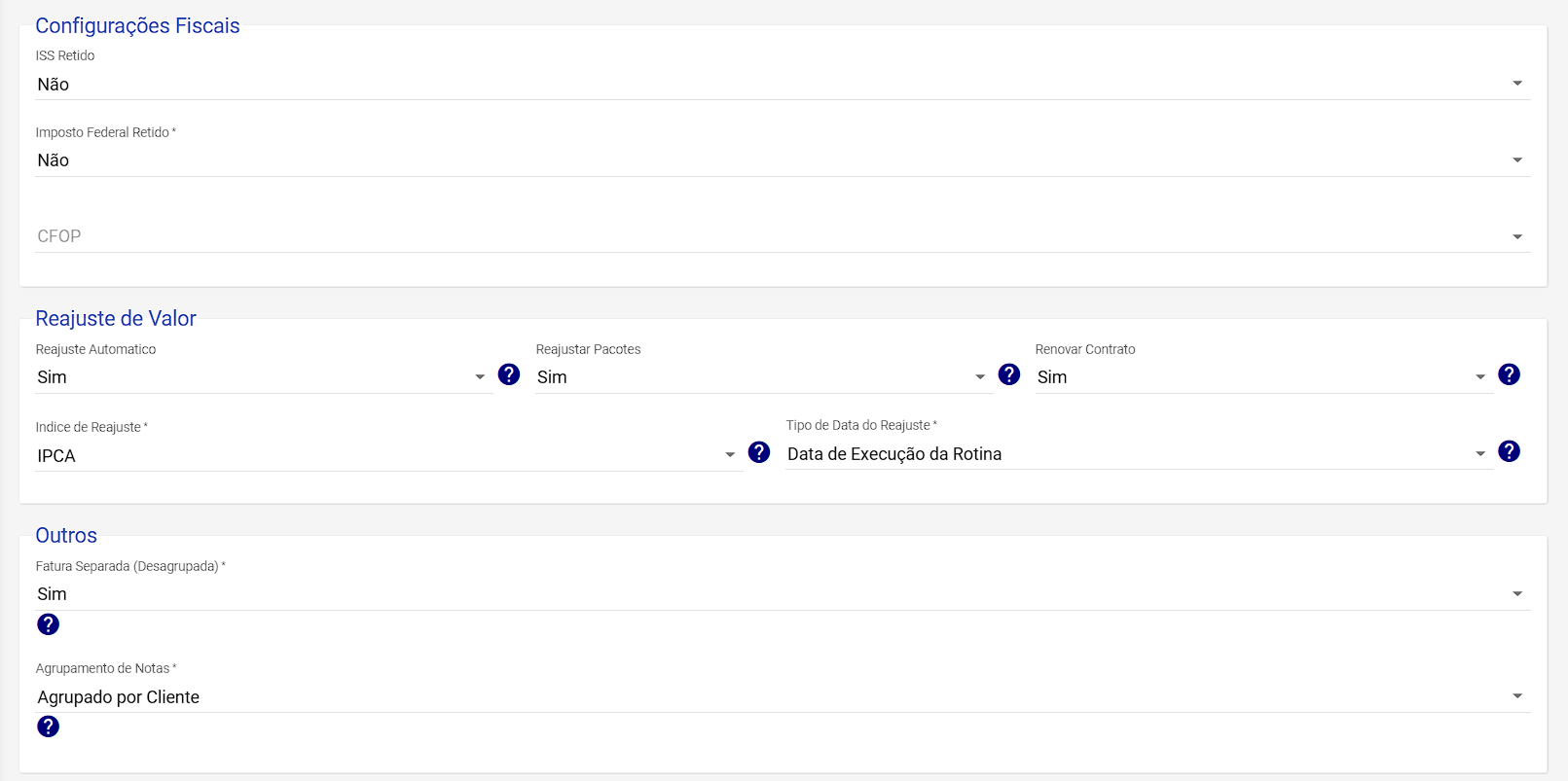 imagem_que_mostra_como_configurar_planos_configuracoes_fiscais_reajuste_outros