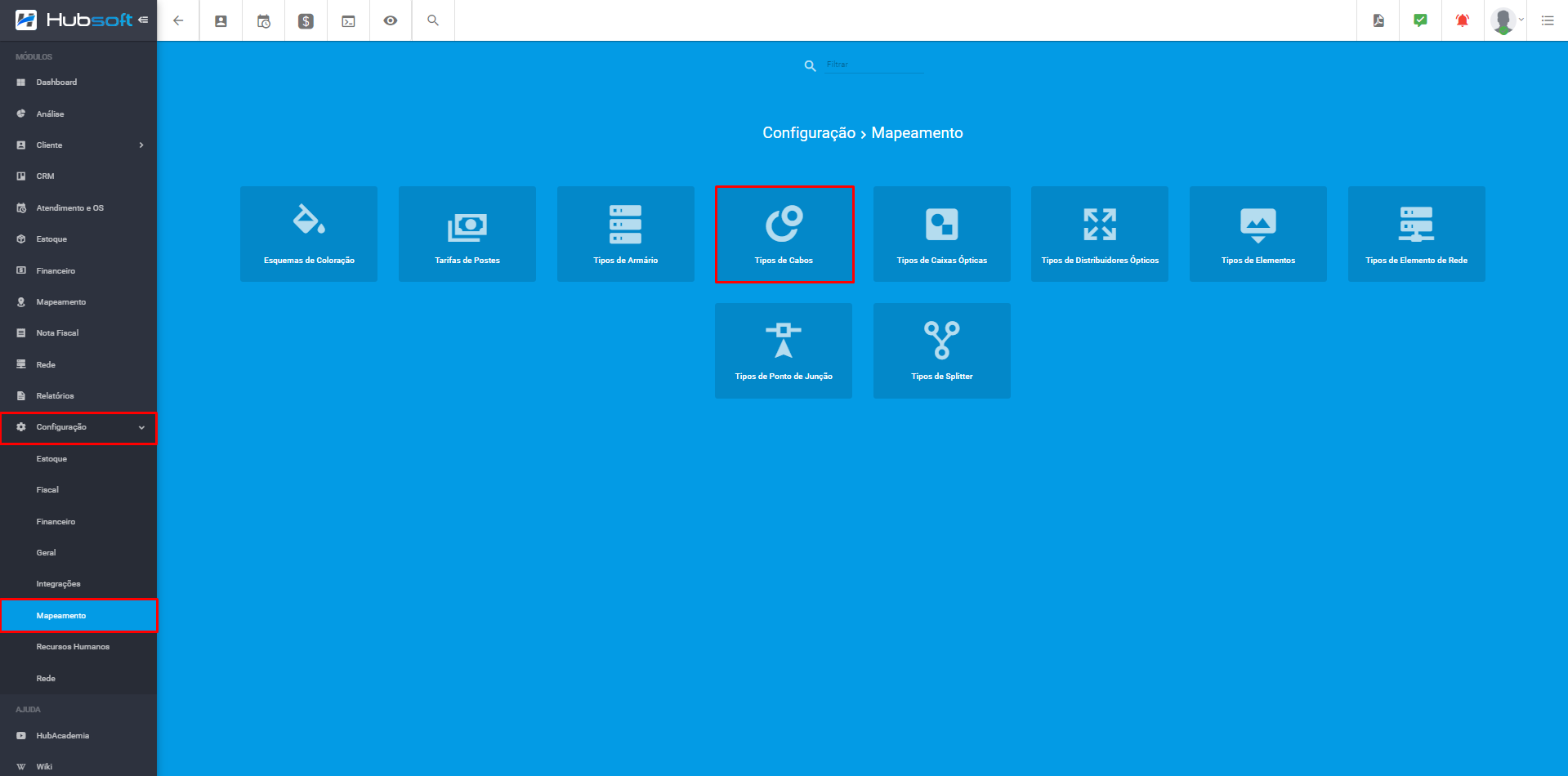 Ilustra_o_painel_de_configuracao_mapeamento_destacando_o_modulo_tipos_de_cabos