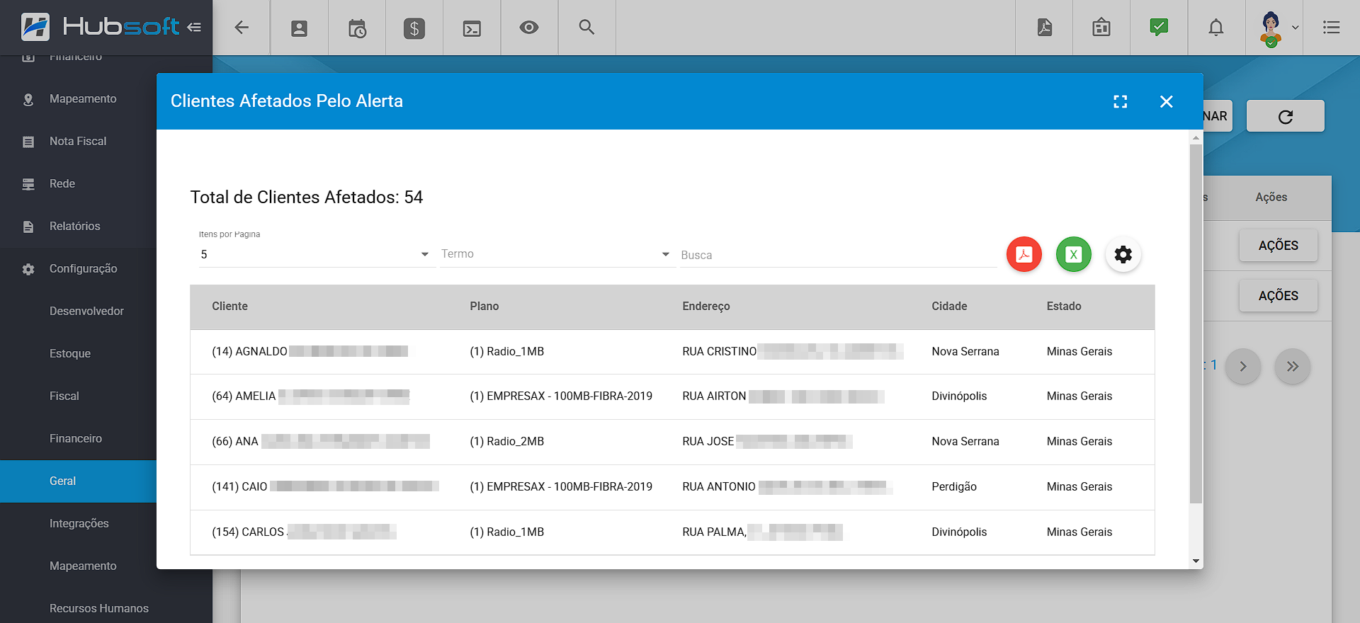 imagem_que_mostra_menu_lateral_configurcao_geral_alertas_clientes_afetados_listagem_de_clientes