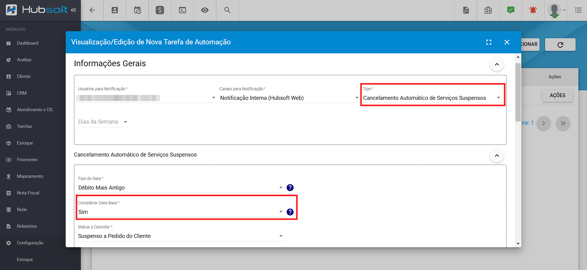 imagem_que_mostra_automacao_cancelamento_servicos_suspensos_destacando_nova_configuracao_considerar_data_base