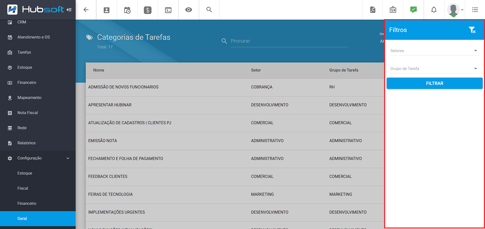 imagem_que_mostra_os_filtros_setor_grupo_de_tarefa_menu_categoria_de_tarefa