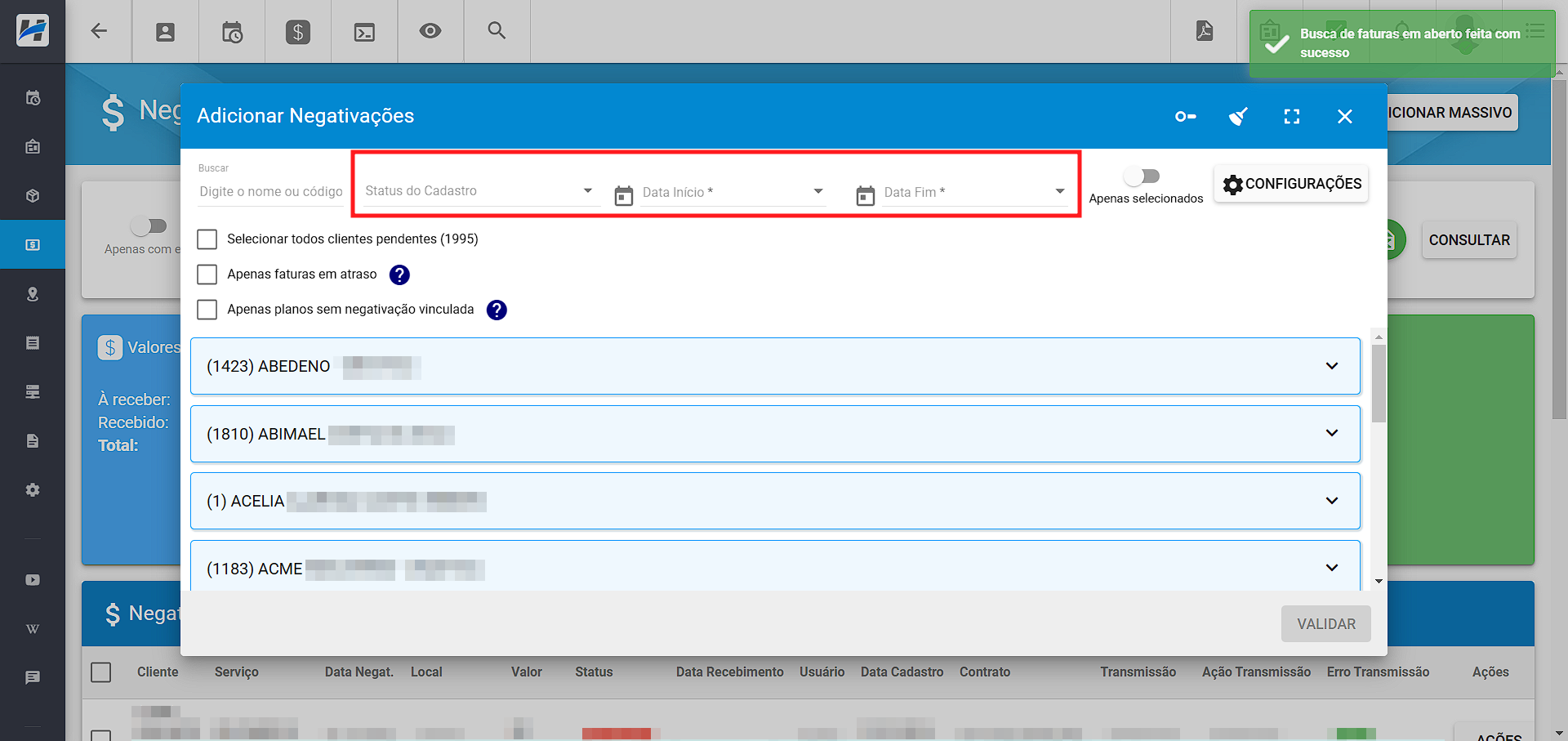 imagem_que_mostra_filtro_data_inicio_e_status_cliente_painel_negativacao