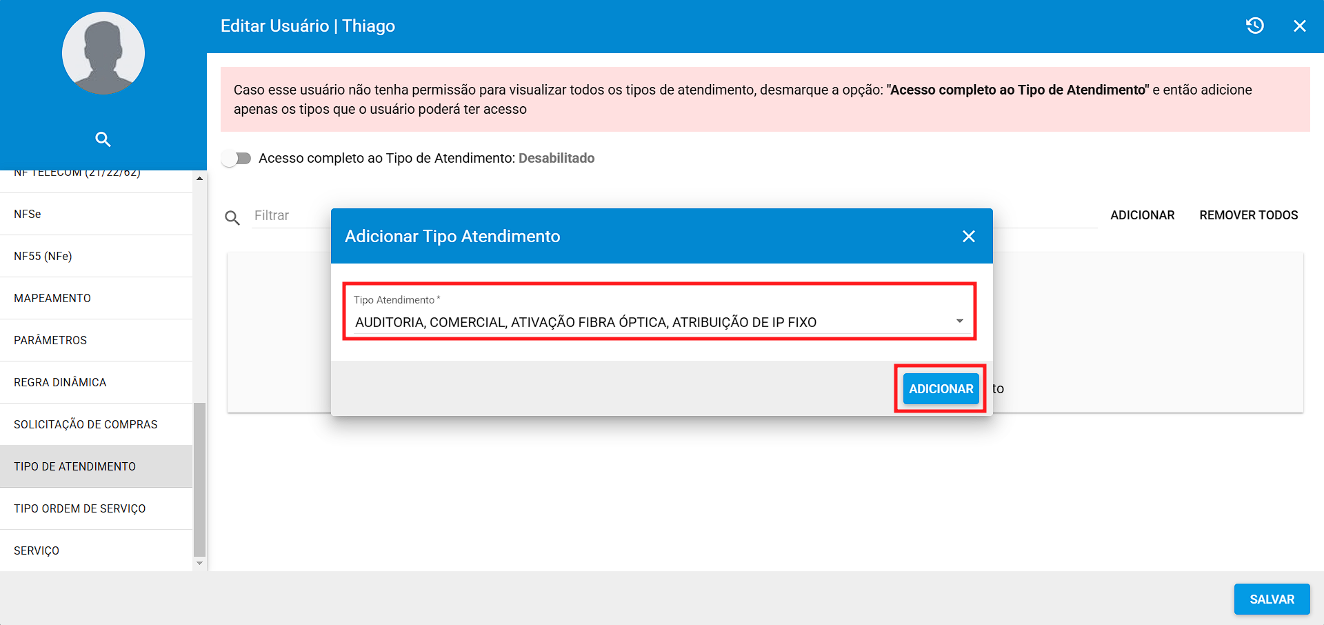 imagem_que_mostra_menu_painel_configrucao_usuario_tipo_atendimento_adicionar_tipos