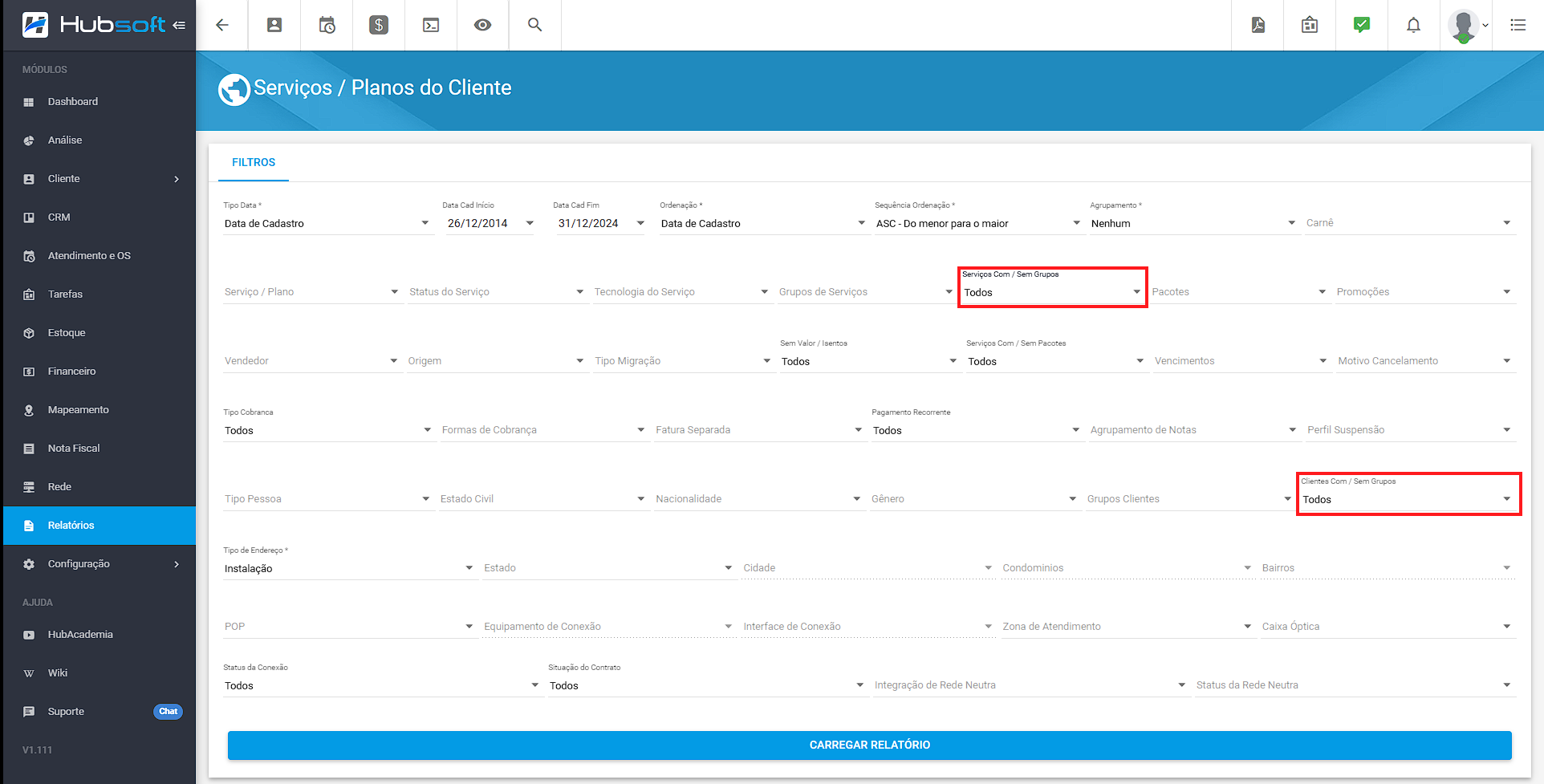 imagem_que_mostra_relatorio_servico_do_cliente_com_filtros_servicos_e_clientes_com_sem_grupo