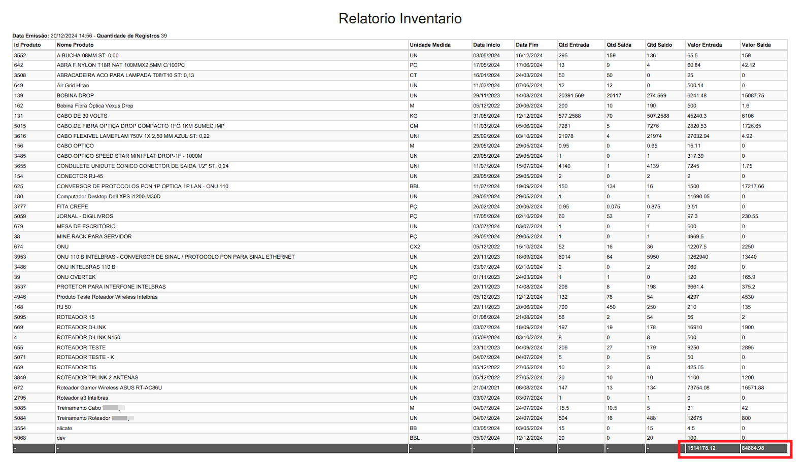 imagem_que_mostra_relatorio_inventario_exportado_destacando_valor_total
