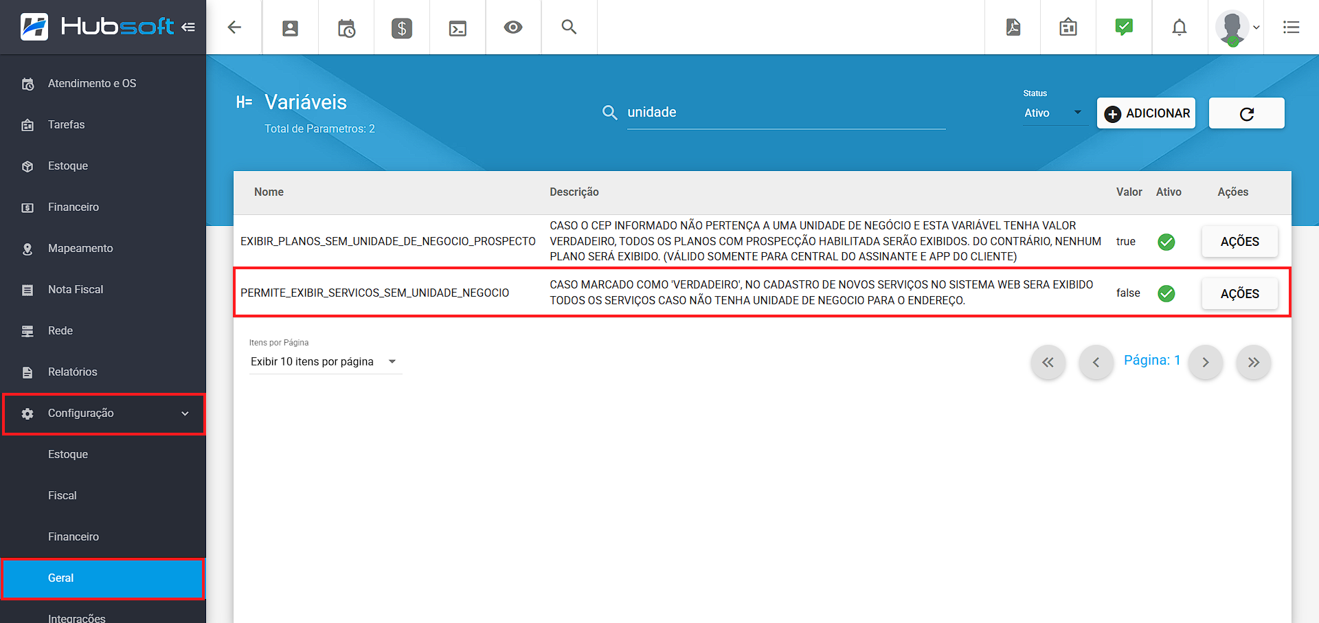 imagem_que_mostra_configuracao_variavel_permite_exibir_servicos_sem_unidade_negocio_web