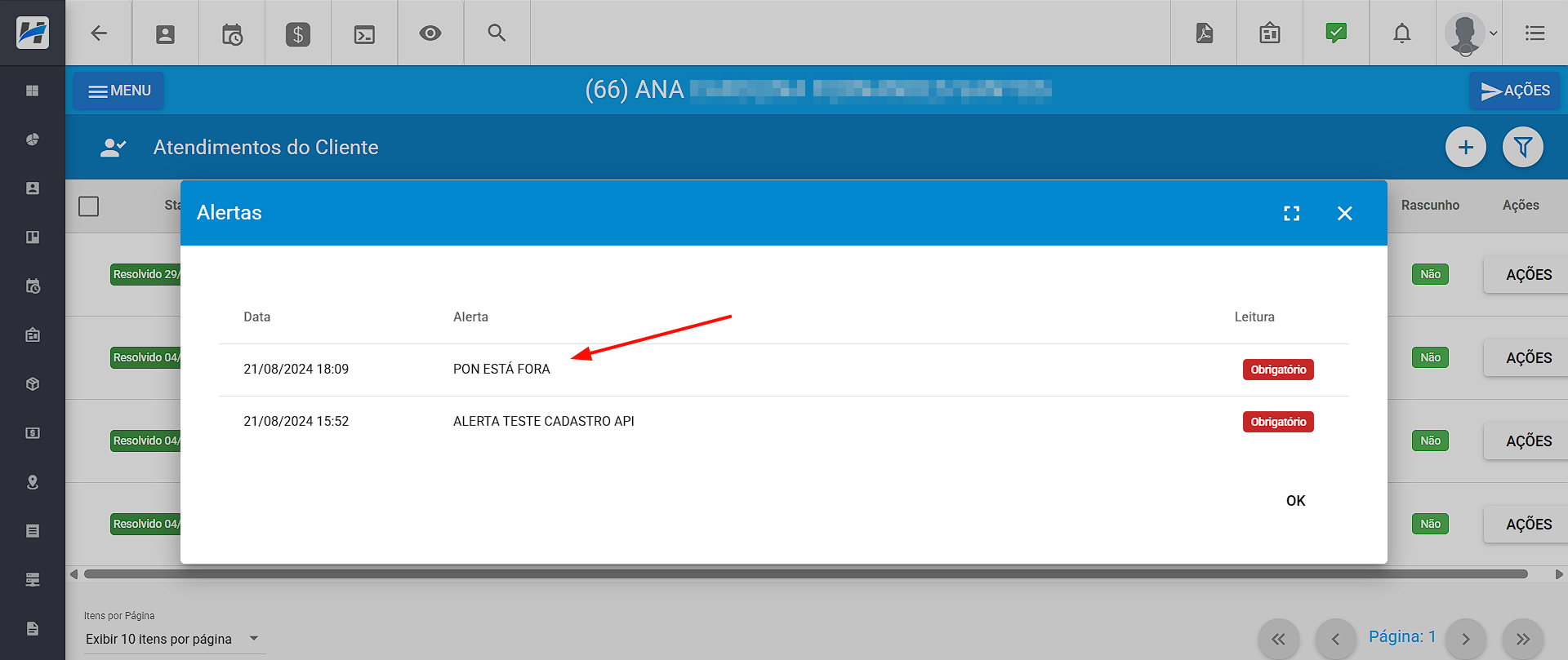 imagem_que_mostra_aerta_sendo_exibidos_nos_menus_do_cliente