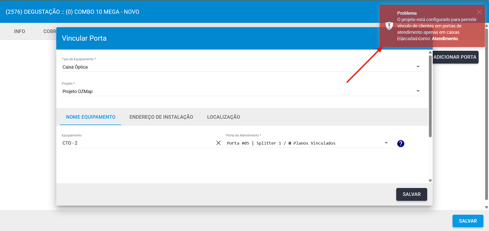 imagem_que_mostra_erro_ao_vincular_cliente_em_porta_de_caixa_que_não_e_de_atendimento