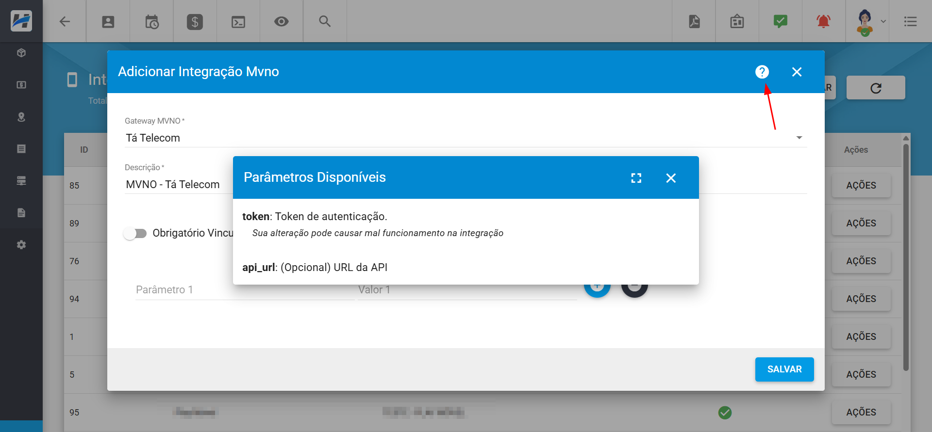 Imagem_mostrando_os_parâmetros_disponíveis_para_cadastrar_a_integração_MVNO_com_a_tá_telecom