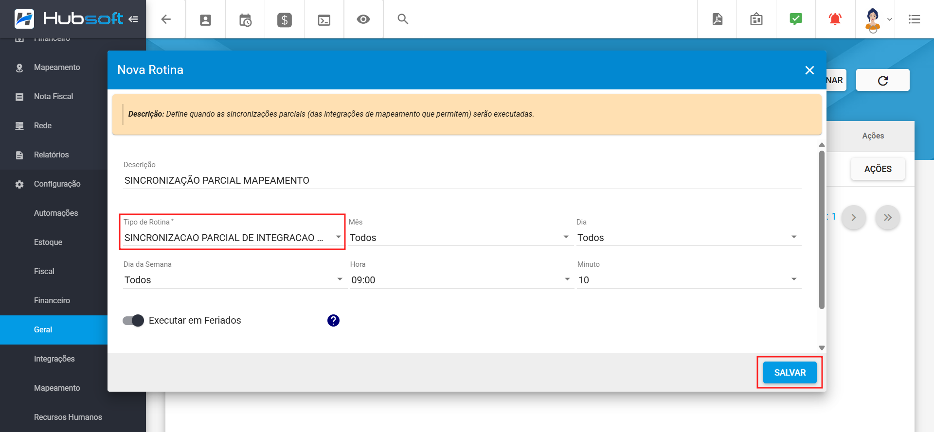 imagem_que_mostra_rotina_sincronizacao_parcial_de_integracao_de_mapeamento