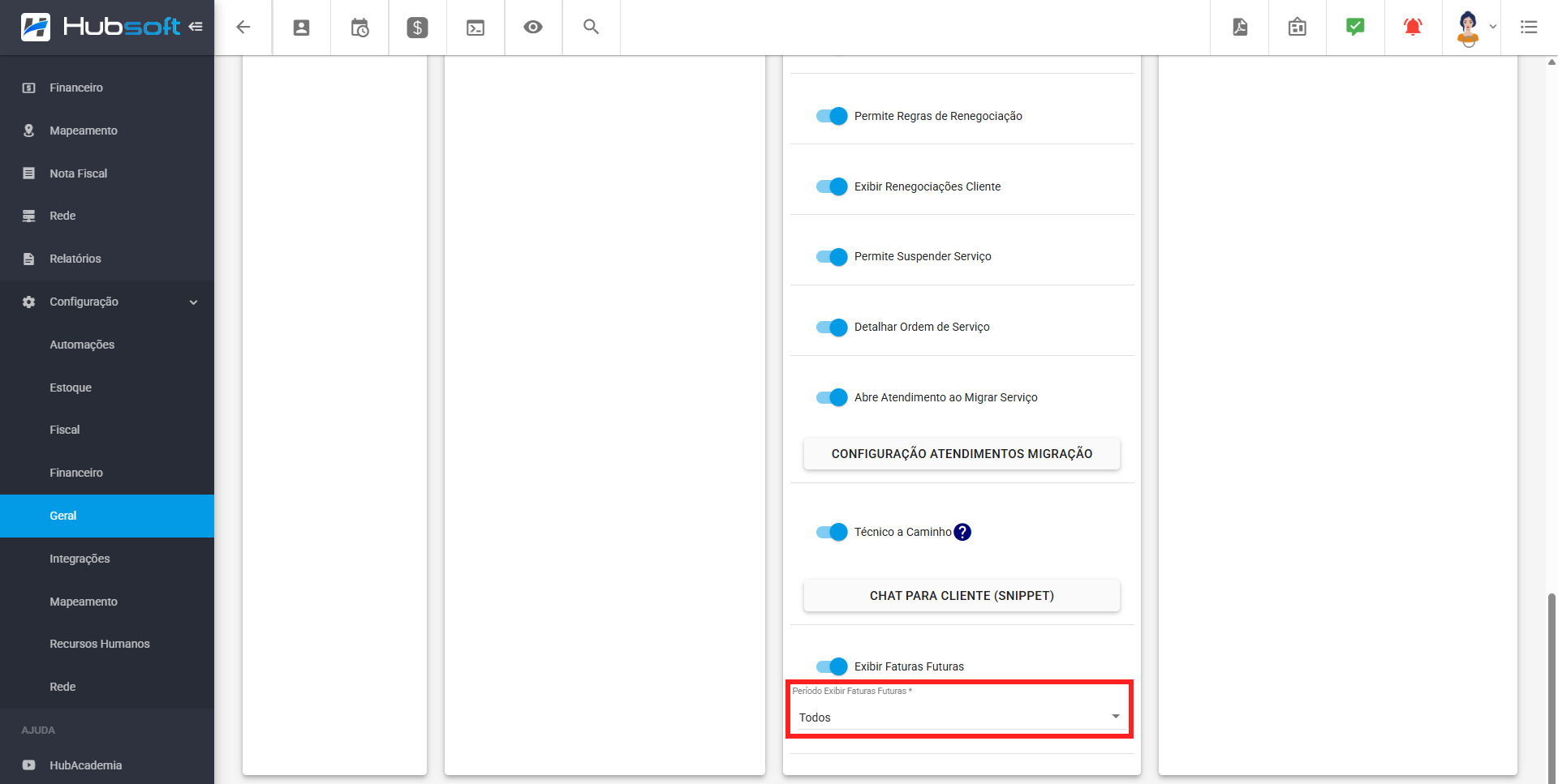 menu_lateral_configuracao_geral_app_cliente_aba_configuracao_campo_exibir_faturas_futuras