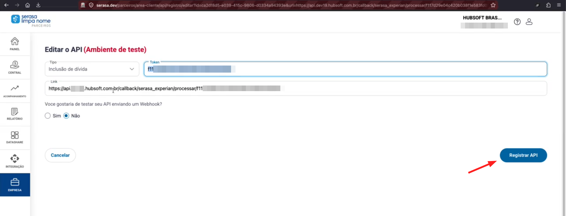 imagem_que_mostra_como_cadastrar_o_webhook_no_serasa_limpa_nome
