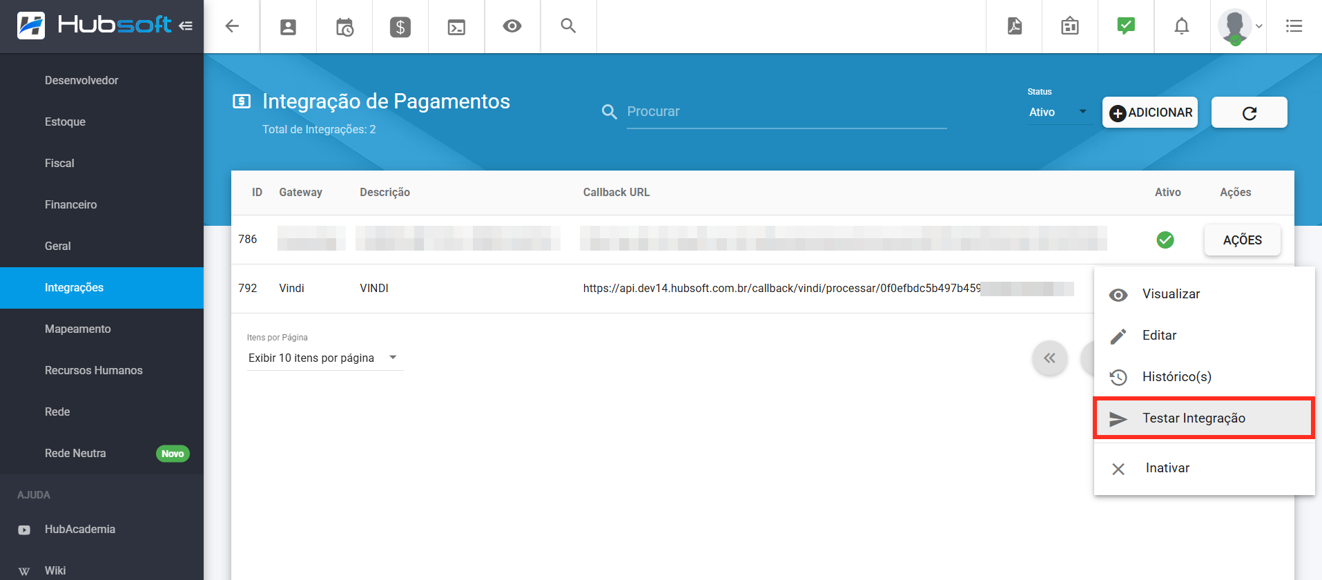imagem_que_mostra_menu_configuracao_integracoes_de_pagamento_acoes_testar