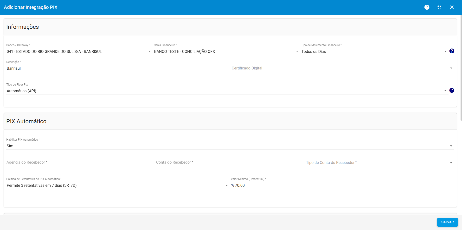 imagem_que_mostra_configuracao_integracoes_pix_sistema_adicionar_parametros